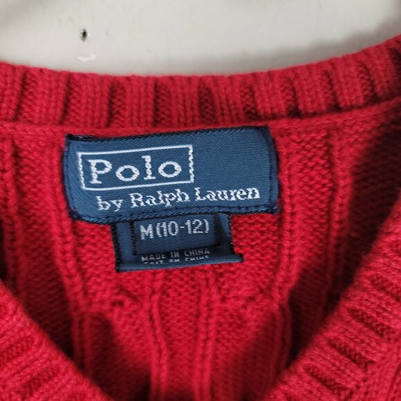 Polo Ralph Lauren Cable Knit Sweater Vest Size M (10-12) - Picture 7 of 9